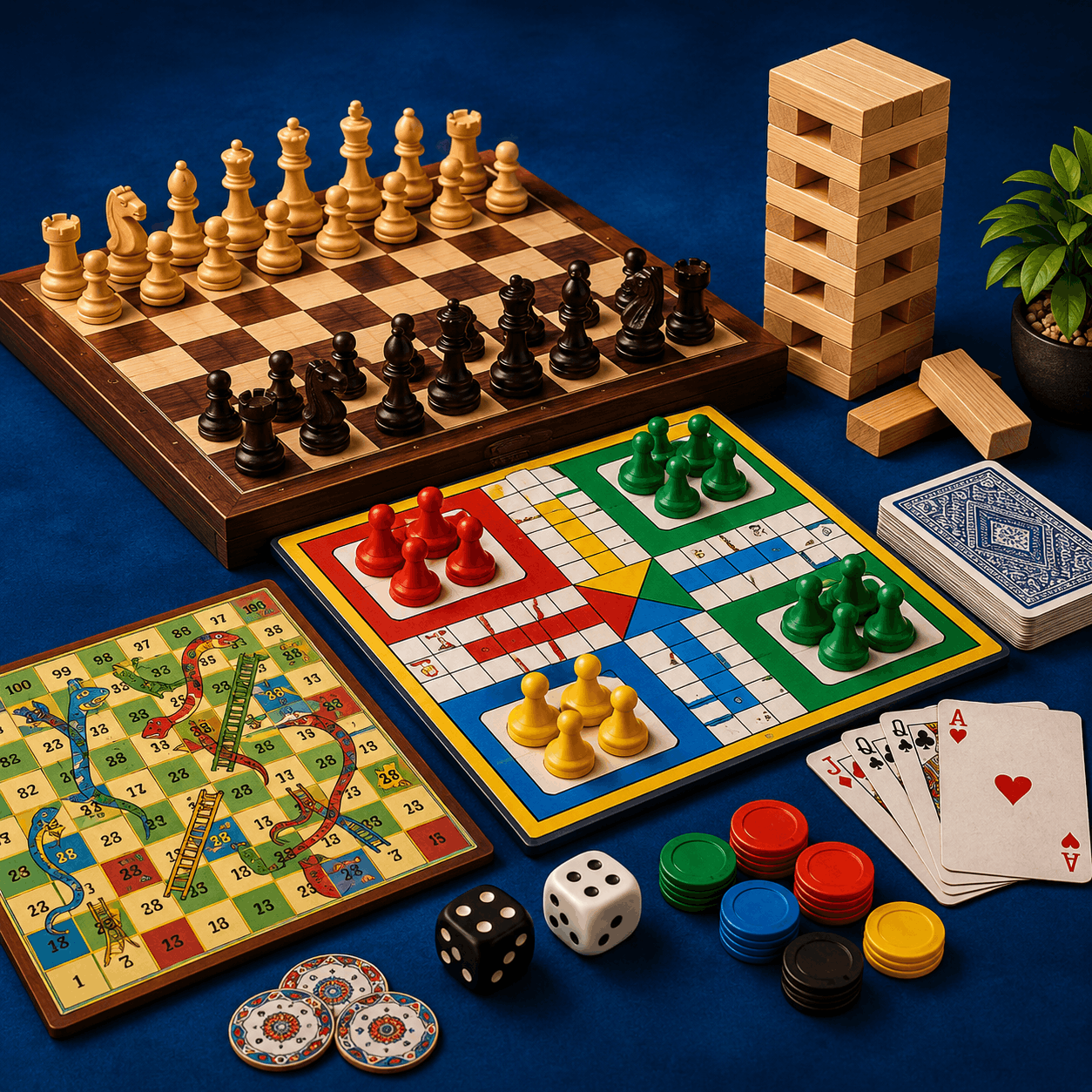 Collection of family table games